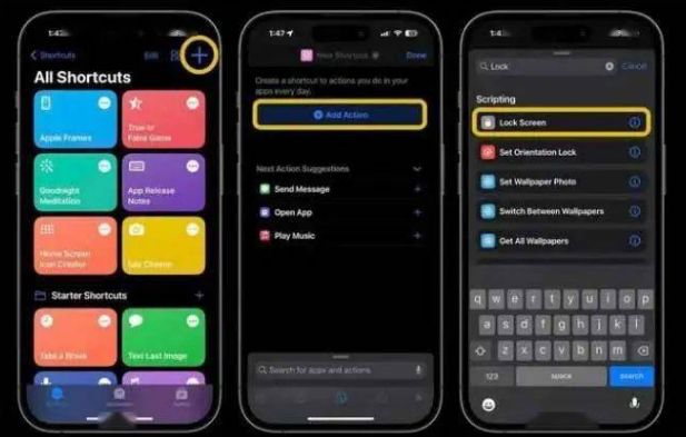 武安苹果14锁屏维修店分享iPhone14升级iOS16.4后如何创建锁屏快捷方式 